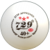 40+ Three Star Ball ITTF 6 Stück mit Naht